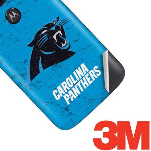 NFL Carolina Panthers Distressed Alternate Moto E5 Play Skin